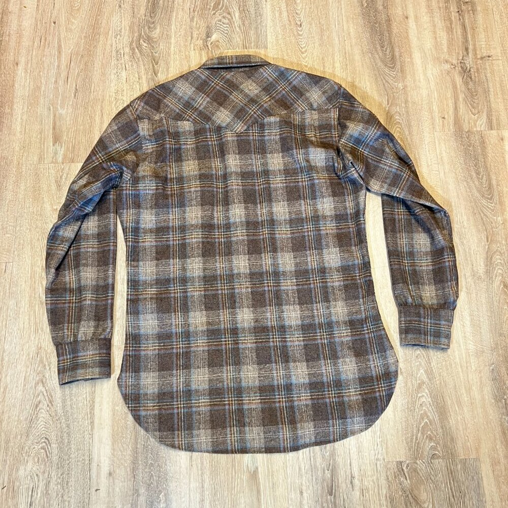 Pendleton 100 % Wool Plaid Button Down Shirt Medi… - image 5